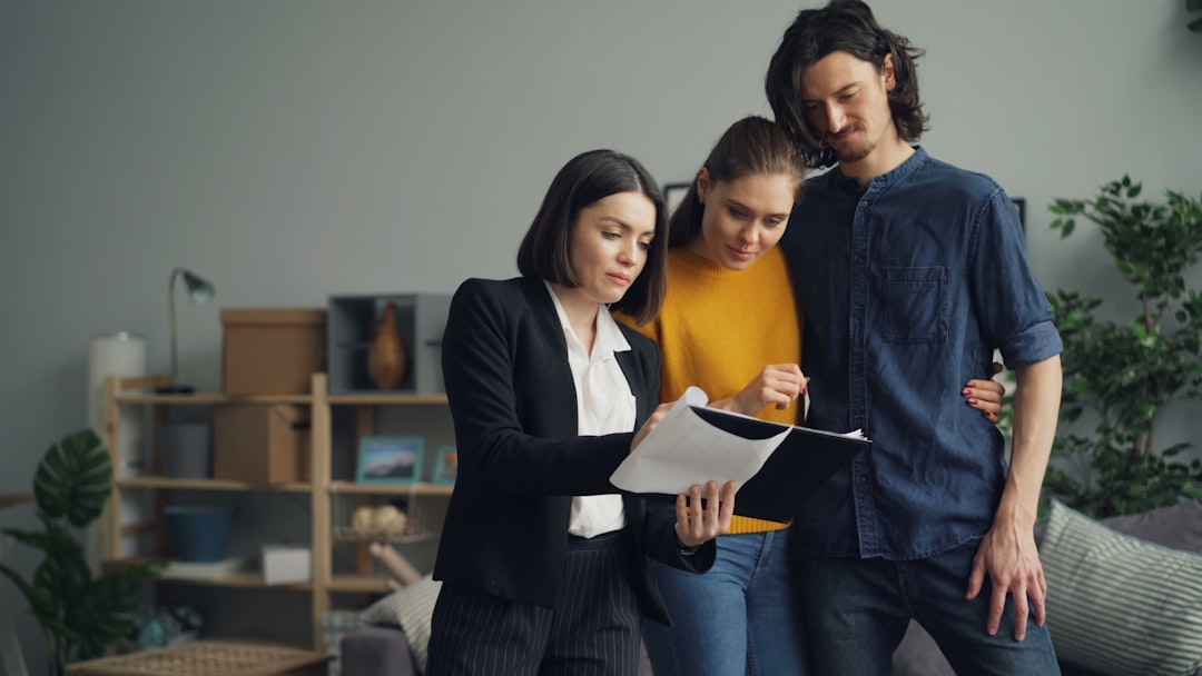 family reviewing household documents and insurance policies