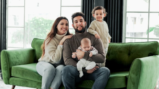 family reviewing life insurance
