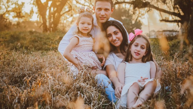 family reviewing life insurance
