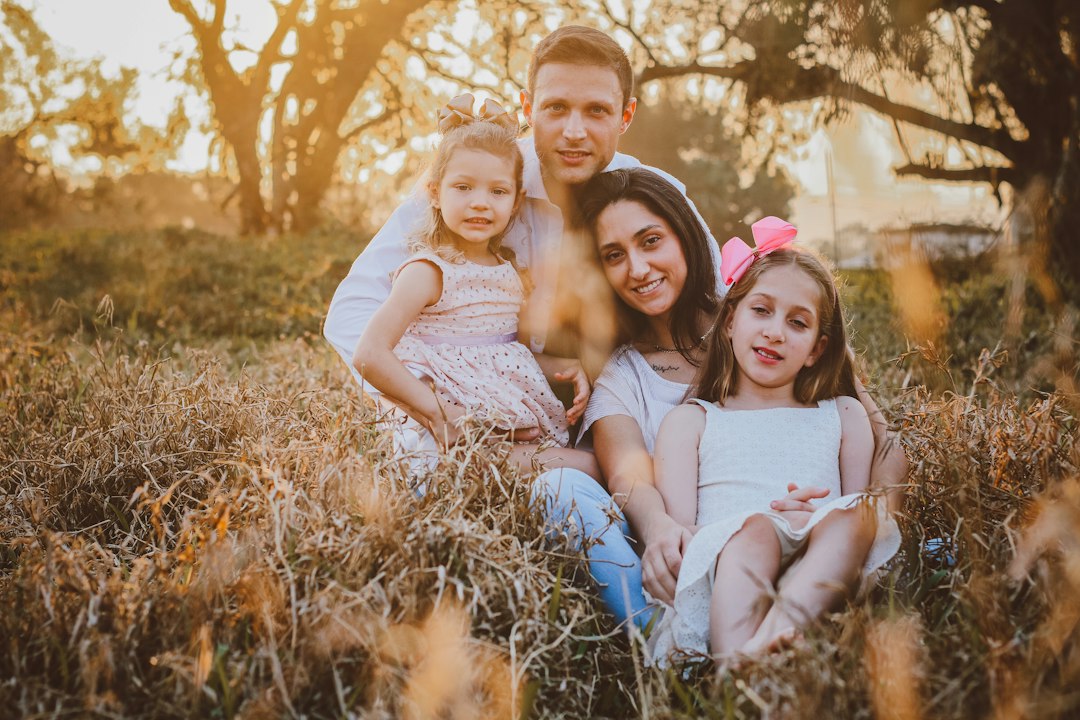 family reviewing life insurance
